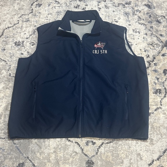 Columbus Blue Jackets Vest XXXL 3XL CBJ STH Embroidered Logo NHL Fleece Lined - Picture 1 of 6